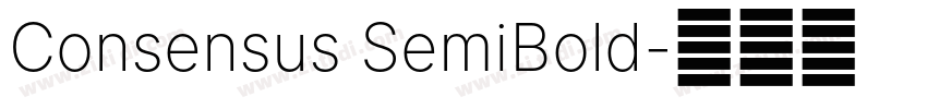 Consensus SemiBold字体转换